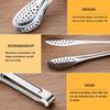 Stainless Steel Food Tongs Kitchen Utensils Food Clip Portable for Picnic Barbecue Cooking