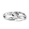 S999 Sterling Silver Adjustable Rhombus Band - Niche Design Couples Ring Set