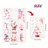 9 Sheets Christmas Window Clings Cute Santa Snowman Reindeer Merry Christmas Glass Stickers  Winter Wonderland Window Decals