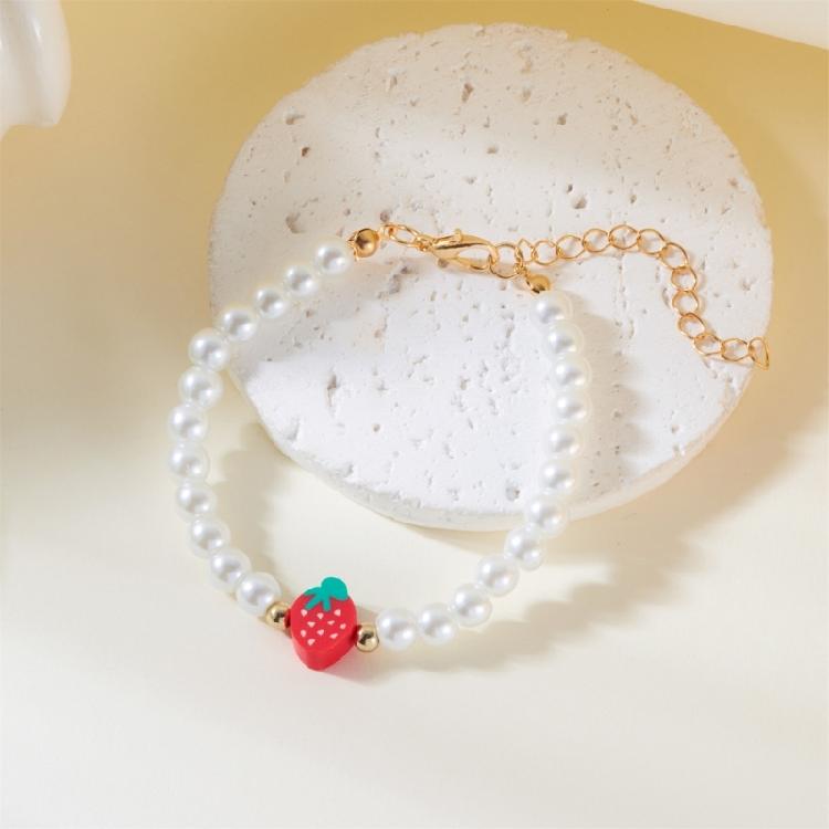 Multilayered Beaded Necklaces with Strawberry Pendant Handmade With Bead Materials Perfect For Everyday And Party Wear