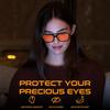 Aviator Blue Light Blocking Glasses for Women Men Reduce Eyestrain Orange Anti Blue Eyeglasses for Computer TV Gaming