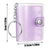Mini Scrapbook Keychain 24-Pockets Photo Pictures Keychain Clear Key Ring Binder For Kids Wallet Backpack Adults Men Women