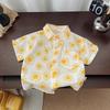 Boys Short Sleeve Shirt Summer Lightweight Cute Top for Toddlers and Kids