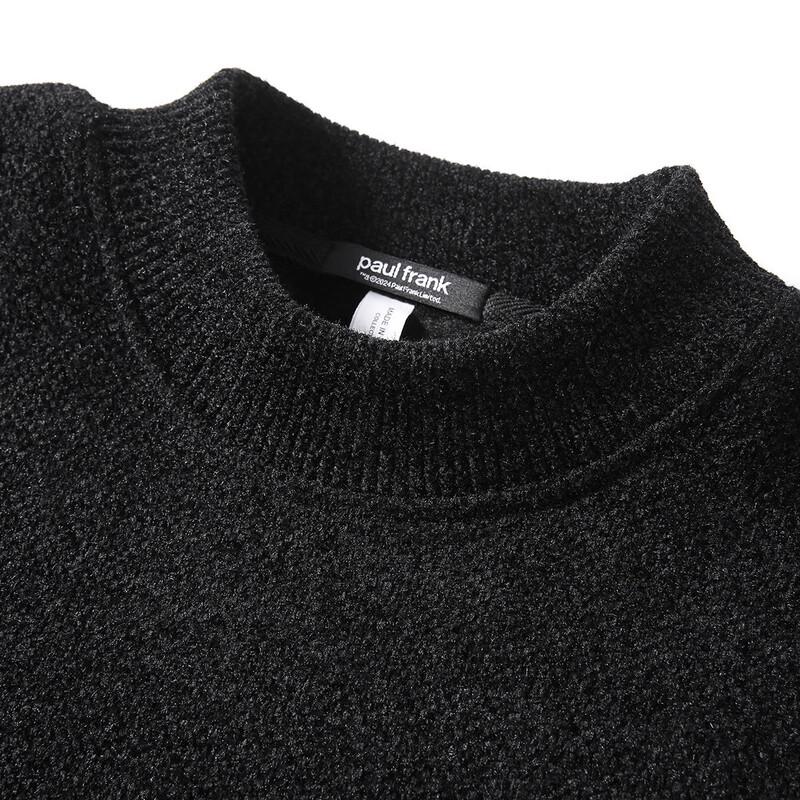 Paul Frank Men's Plush Lined Heavyweight Winter Round Neck Sweater