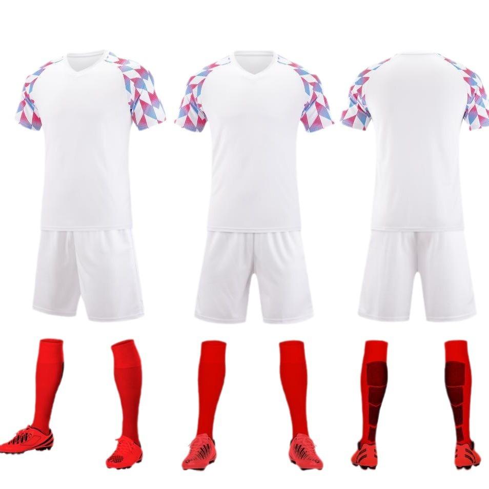 Summer Short Sleeve Adult Kids Team Competition Team Uniform Sports Set Men'S And Women'S Soccer Uniform Jersey 612