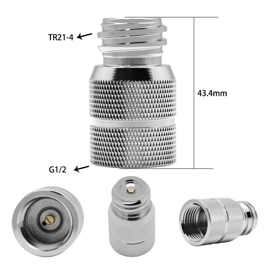 CO2 Cylinder Adapter for SodaStream TR21-4 Male Thread To G1/2 Type30 Female Thread