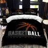 Kids Basketball Duvet Cover Set 3D King Queen Size Cool Sport Theme for Kids Children Teens Ball Gaming Polyester Bedding Set