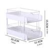 Storage Tray Desktop Storage Display Rack Removable Stationery/Toiletries 2 Layer Storage Shelf Plastic Space Save