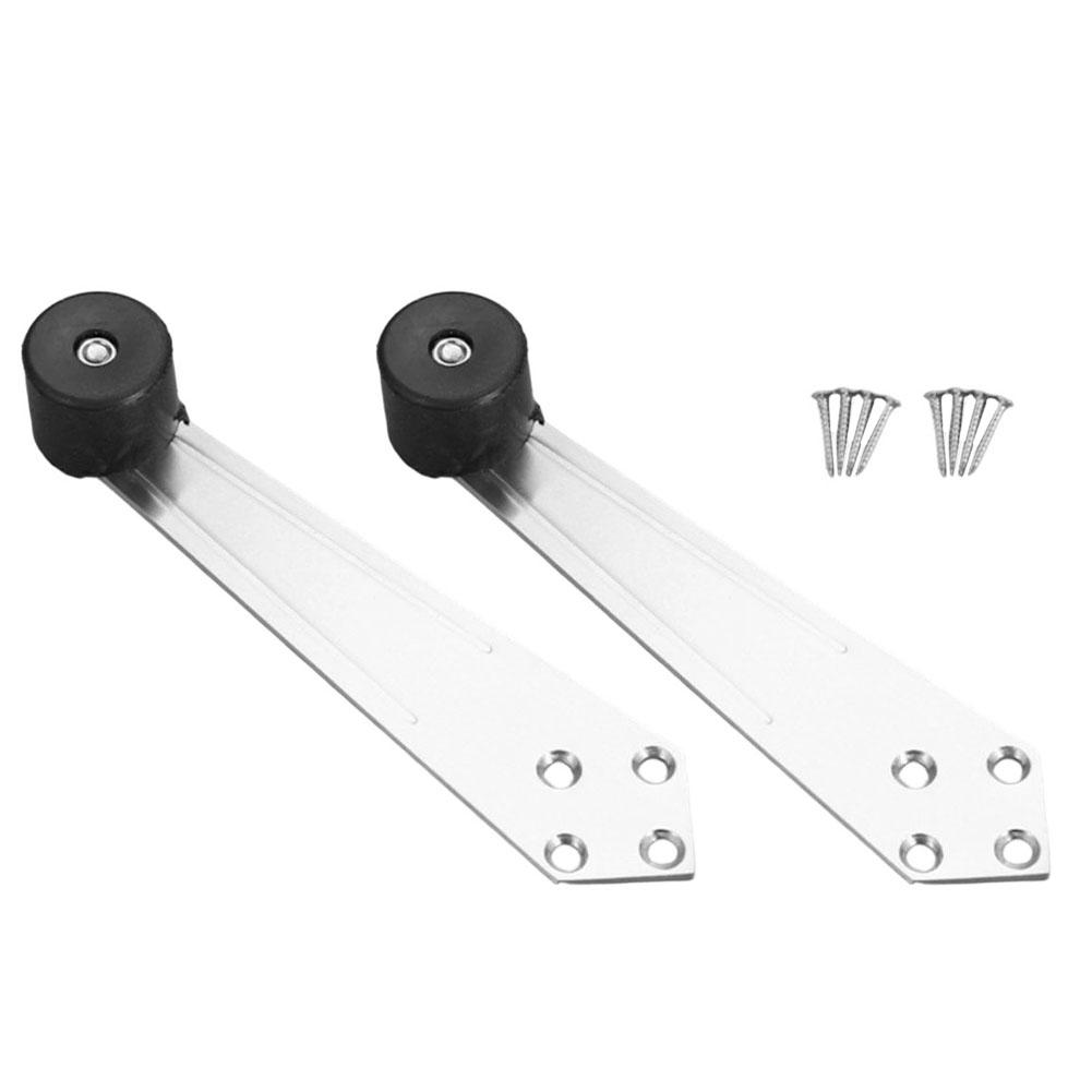 Rubber Bumper Black Silver 90-degree Doorstop Heavy-duty Rubber Thick Rubber Pad Stainless Steel Construction For Hotel Lobby