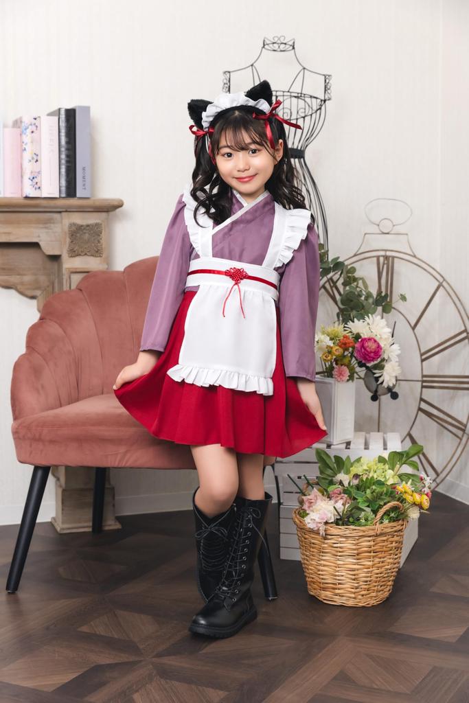 Clearstone Cosplay Maid Red High-Color Kids, 120cm, Girl,