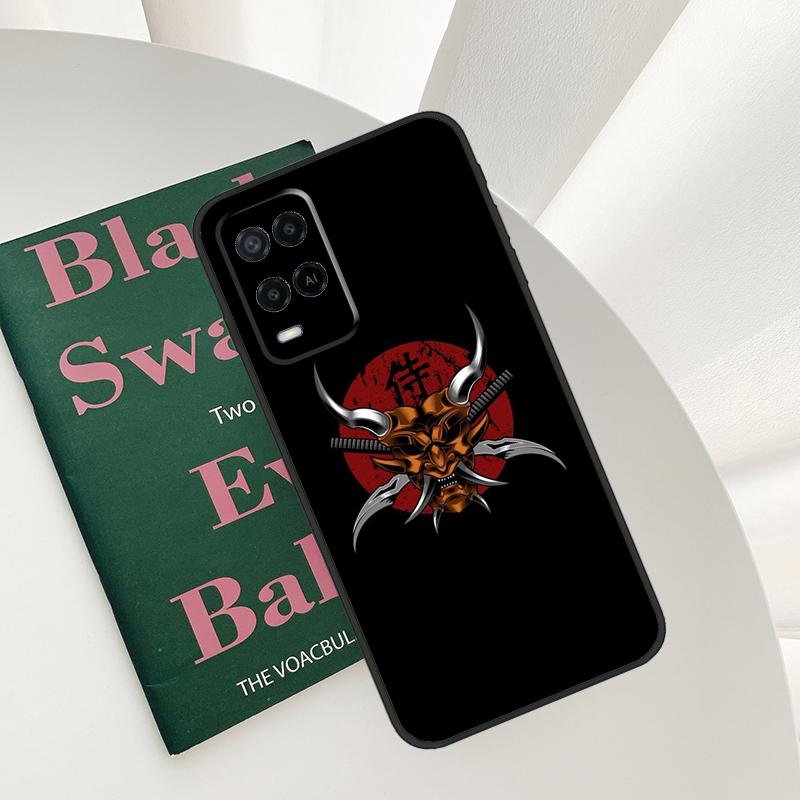 Samurai Mask Demon Case For Oppo A96 A76 A16 A15 A17 A52 A72 A54S A57S A58 A78 A98 A57 A77 A54 A74 A94 Cover