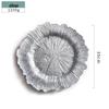 ZISIZ Irregular Silver Snowflake Glass Plate
