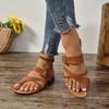 New Summer Plus Size Women's Toe Thong Fashion Flat Heel Casual Slide Sandals