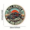 Vintage Hot Rod Garage Tin Sign 8x8 Inch Metal Wall Art Decor Kitchen Bar Cafe Home Plaque