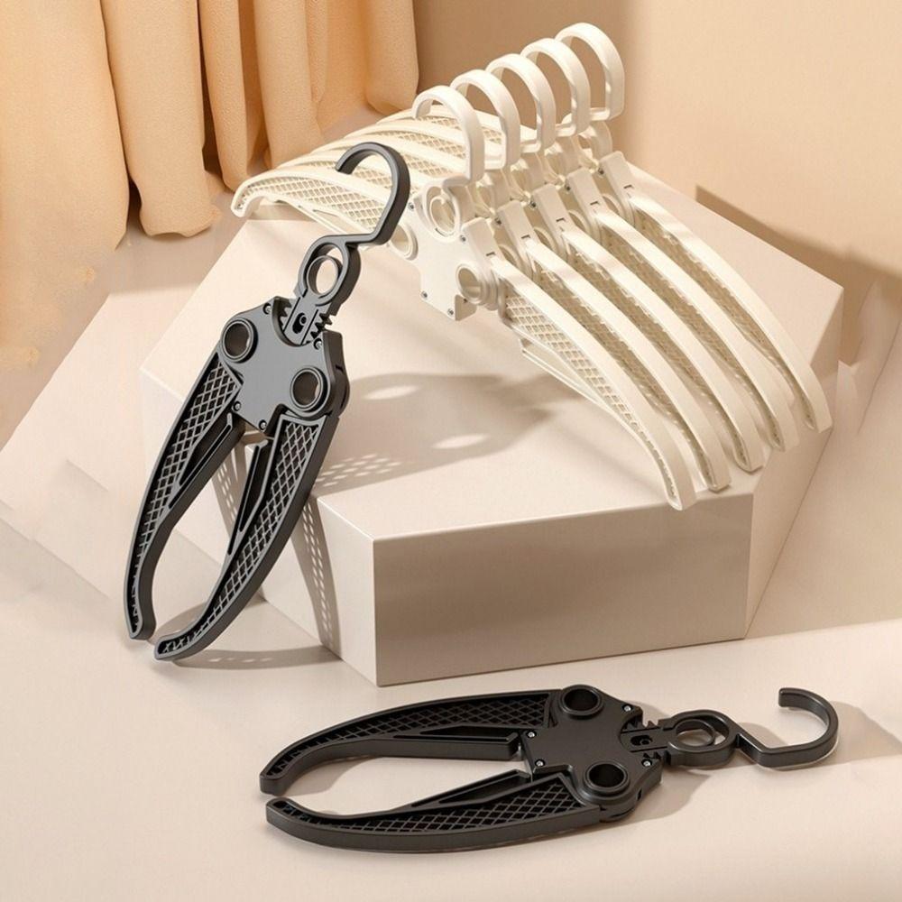 5 Pieces Wide Shoulder Portable Suit Hanger Retractable Coat Hangers Folding Clothes Hanger  Closet