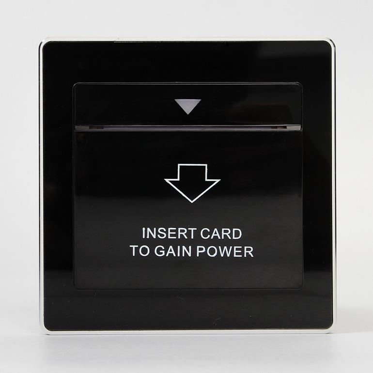 Hotel Energy Saving Wall Switch RF Key Card Delay Time Switch 86*86*5mm