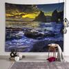 Beach Scenery Tapestry Sunset Evening Glow Scenery Wall Art Decoration Dormitory Room Aesthetics Bedroom Home Decoration