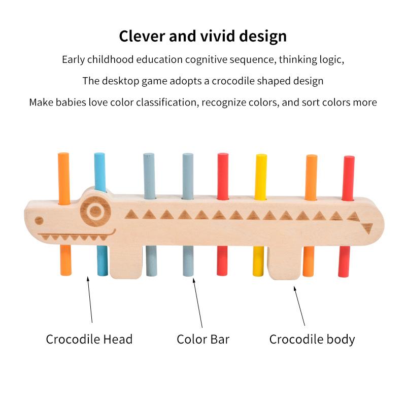 Fischgräten Holz Paarung Kinder Puzzle Farberkennung Frühe Bildung Feinmotorik Trainingsspielzeug Montessori Lehrmittel