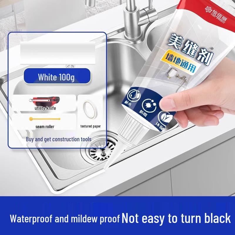 Beauty Edge & Skirting Board Water-Based Caulk for Seam Filling and Gap Sealing, Same Color Paste