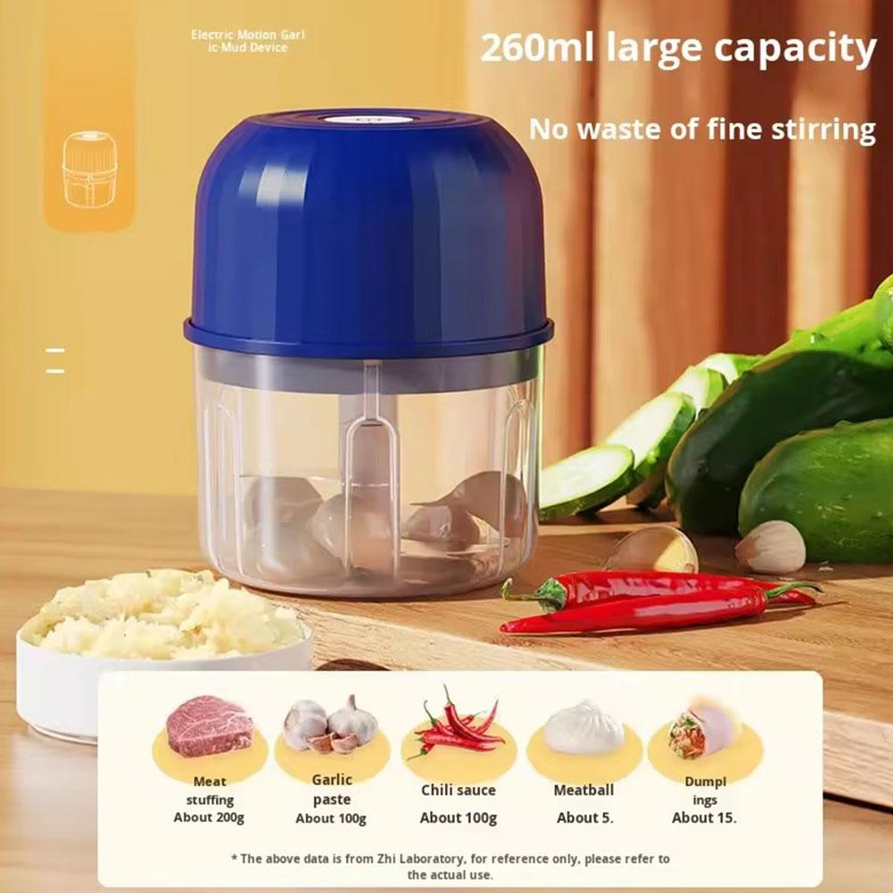 2026 Tritaghiaccio Elettrico Mini Aggiornato Portatile Ricarica USB Robot da Cucina Impermeabile Tritaghiaccio Verdure Cipolle Senza BPA Cucina