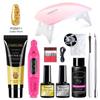 Poly UV Gel Kit All for Manicure Gel Nail Extension Set Slip Solution Builder Acrylic Gel Polish Nail Art Tool Design Fingertips