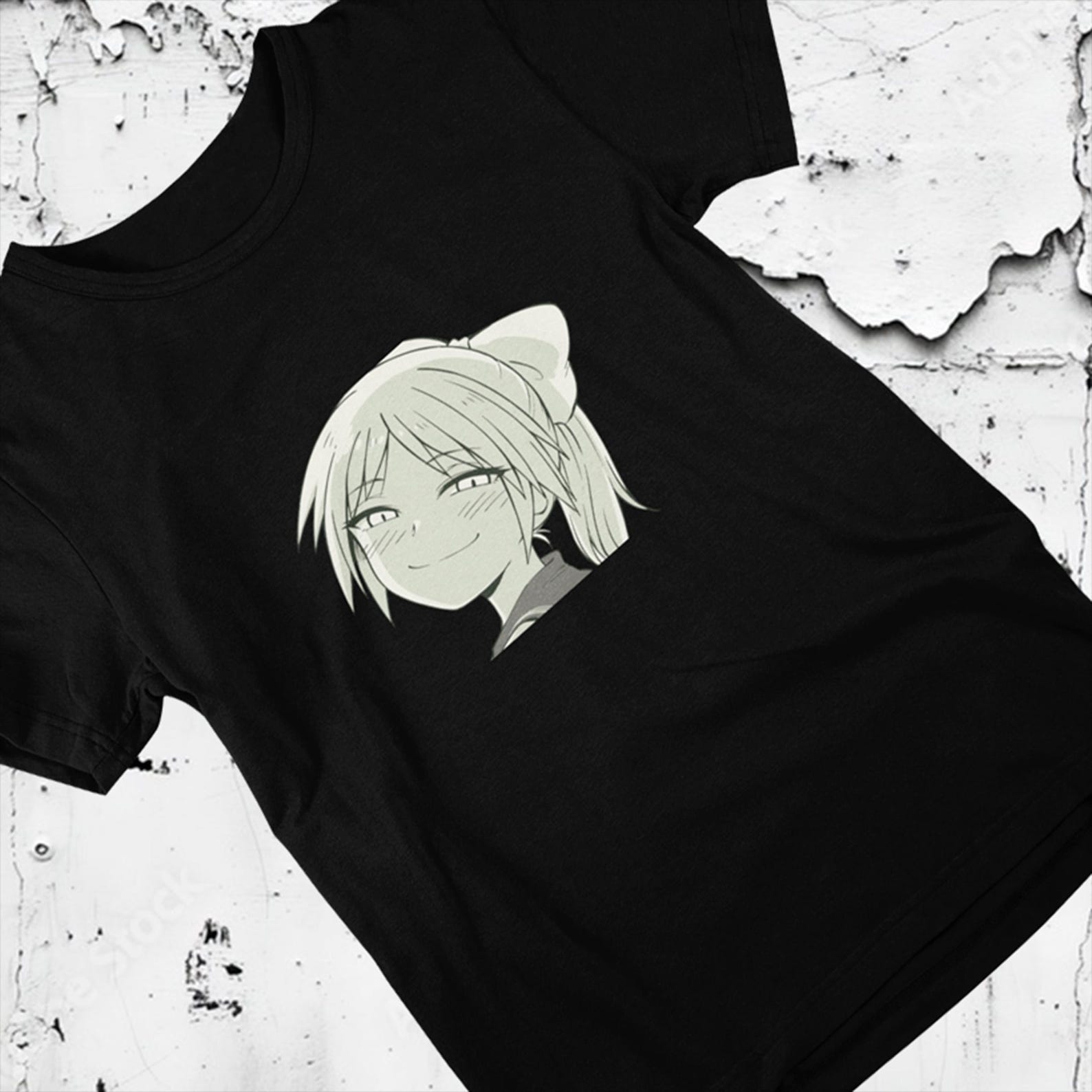 Ahegao Anime Girl T-Shirt / Smug Anime Meme Tee / Kawaii Manga Streetwear / Funny Anime Gift S
