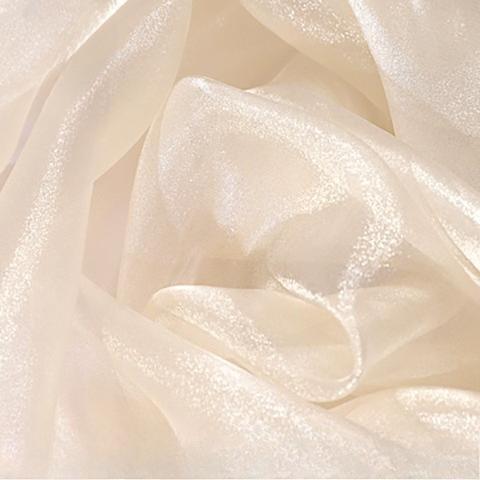 Soft fine solid-color transparent thin mesh fabric suitable for wedding dresses evening gowns and designer clothing fabrics