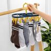 12 Clip Windproof & Non-slip Space-saving Clothes Shelf Shelf Shelf Shelf Dry Shelf Socks Clip Underwear Clip for Living Room and Bathroom