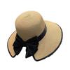 Schleifenstrohhut Sonnenschutzhut Fischerhut Sommer-Panamahut Für Damen Teenager Outdoor-Enthusiasten und Camping Kopfbedeckung Khaki