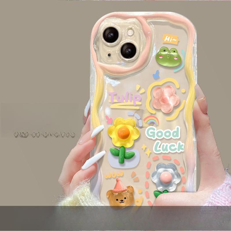 

Подходит для Apple 14 Чехол для мобильного телефона iPhone 13promax Прозрачный силиконовый 11/12mini Трехмерная кукольная цепочка iPhone 6s Plus