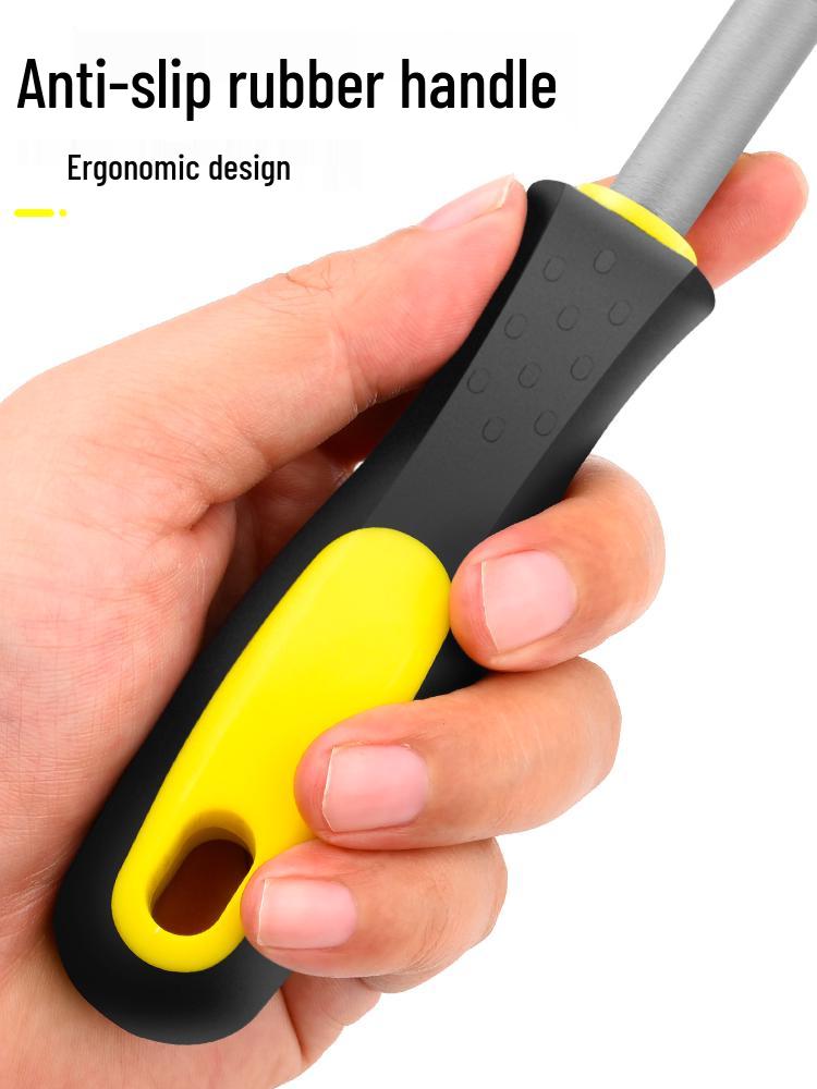 Multifunctional Steel File Set: Triangular, Half-Round, Round, Flat, Board, and Rasp Files