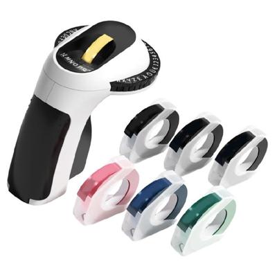 3D Embossing Label Maker Manual Label Printer with Adhesive 3D Label Tape Labeling Machine for Home Office