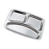 Convenient 304Stainless Steel Tray Divided Plate Compartment Tray Divided Dinner Tray Perfect for Adults and Kids
