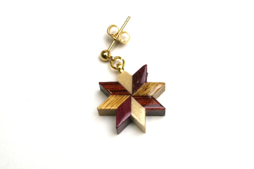 Parquet Earrings C by Hakone Maruyama Bussan