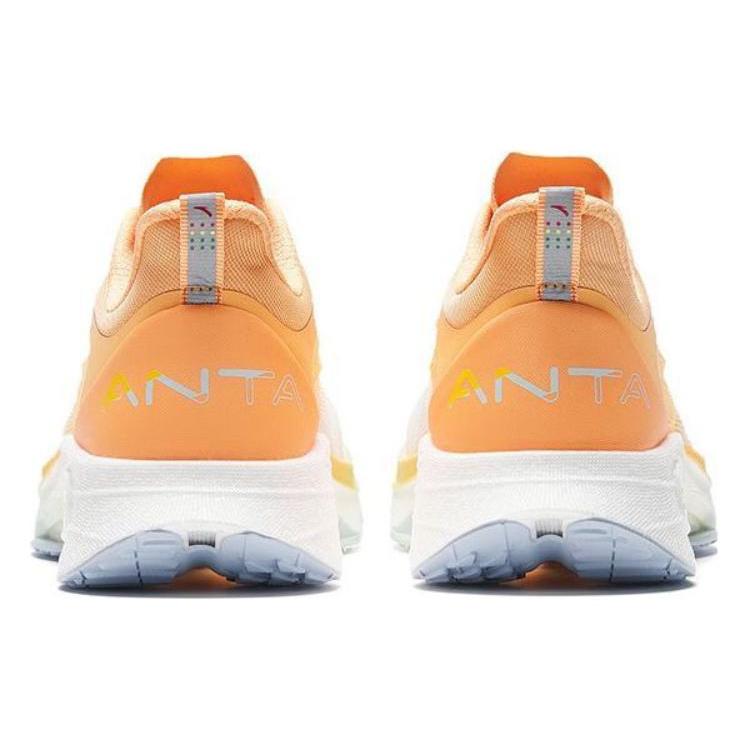 New Anta MACH 3.0 Anti Slip Wear Resistant Low Top Running Shoes Women's White Orange 122335583-3