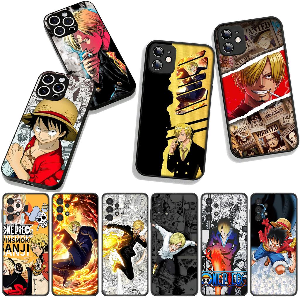 Cover for Apple iPhone 16 15 14 Plus 13 12 Mini 17 Pro Max + ProMax 16E Air 16+ 15+ Phone Case Comics Luffy One Piece Sanji