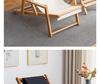 Solid Wood Outdoor Folding Recliner Beach Chair with Canvas for Adults