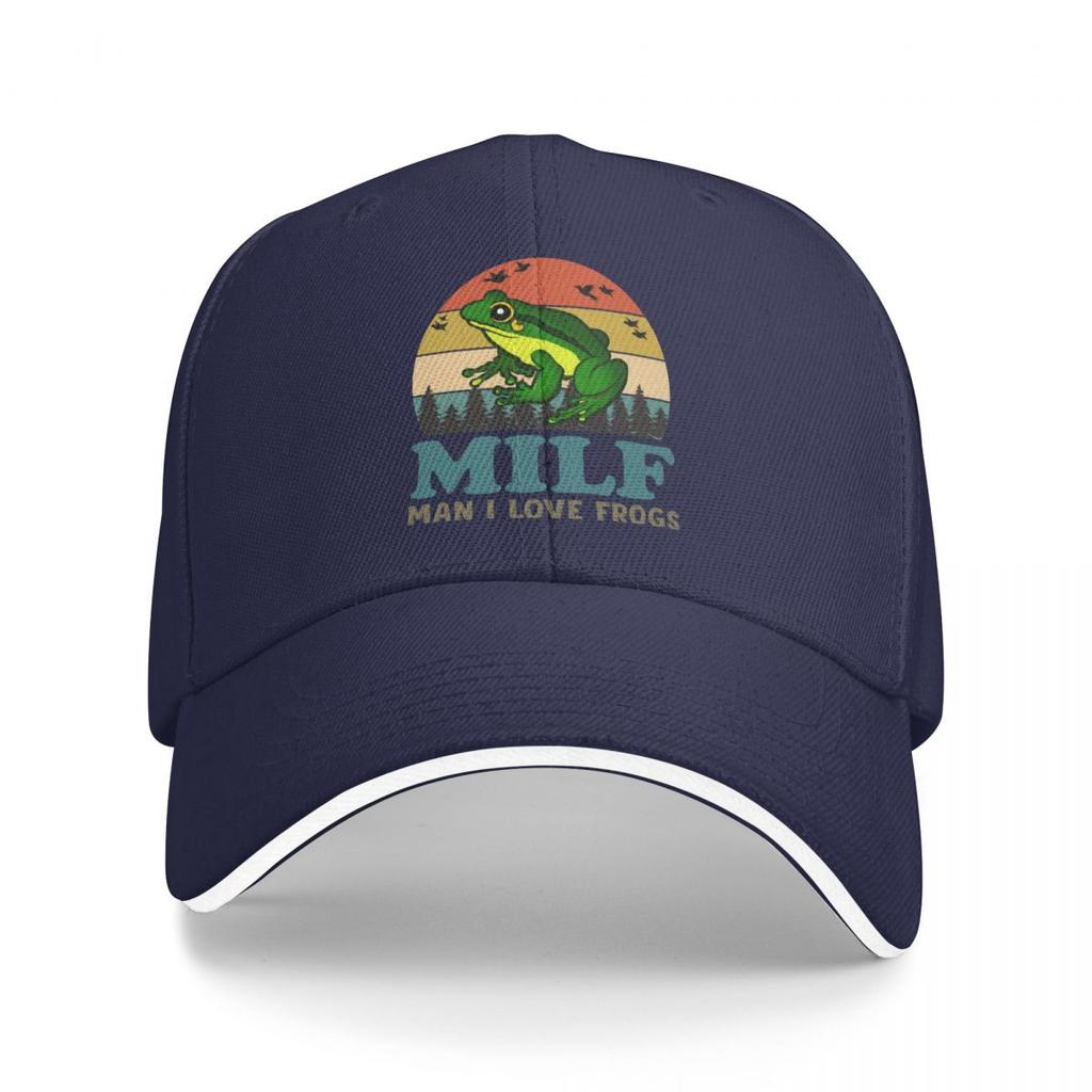 Baseball Caps MILF Funny Unisex I Love Frogs Graphic Unisex Outdoor Spring Hats