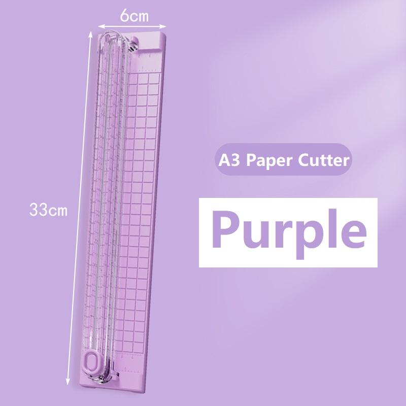 

Portable A3/A4 Paper Cutter Trimmer for Home Office School Plastic Manual Cutting Tool Paper Cutting Machine Trimmer Tool 33x6cm фиолетовый