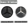 Adesivo de Carro Quente Para Mercedes Benz GLC X253 GLE W167 GLS X167 V W447 Emblema Estrela da Grade Frontal Logotipo Iluminado Preto Brilhante E