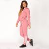 2 Pcs/Set Women Hoodie Pants Suit Hooded Long Sleeves Solid Color Zip-up Coat Elastic High Waist Ankle-banded Trousers Sport Fall Winter Tracksuit