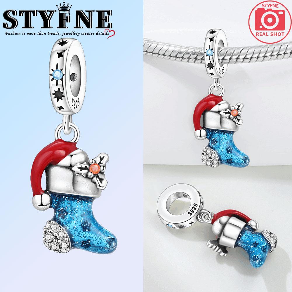 Oryginalne Miedziane Charms Koraliki Koszyk Jajko Wielkanocne Skarpety Świąteczne Wisiorek Kotek Pasuje Bransoletka Charm Biżuteria Damska Prezent