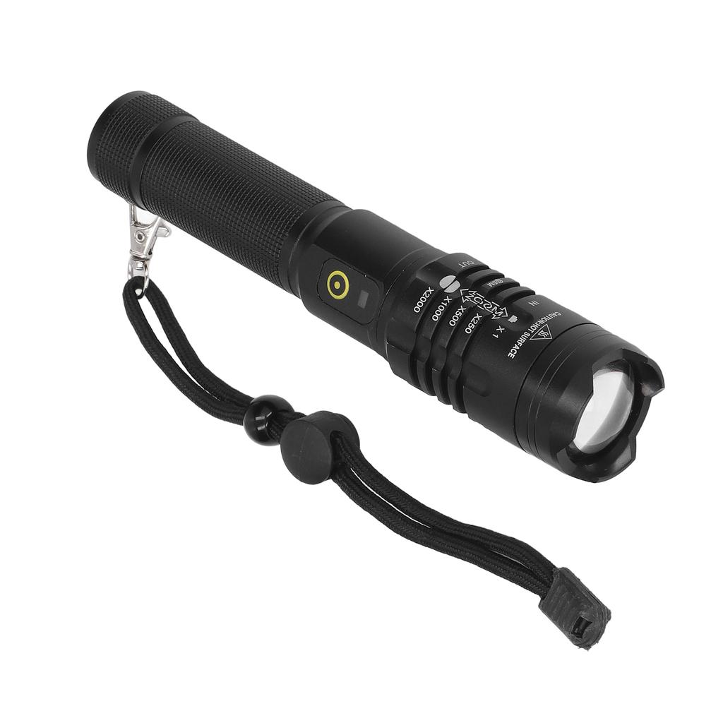 Flashlight 5000LM Aluminum Alloy P50 Strong Light Telescopic Zoom Waterproof Emergency Flashlight