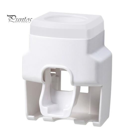 

Автоматическая соковыжималка для зубной пасты, держатель для зубных щеток, настенное крепление, современная ванная комната, тюбик для зубной пасты, экструдер, дозатор, сжимающий инструмент, органайзер для хранения чашек белый