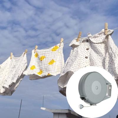 Stretchable Wall Mounted Clothesline Adjustable Heavy Duty Clothesline  Indoor
