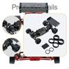 Car Body Chassis Frame Kit Carbon Fiber Replacement Aluminum Sturdy for 1:24 DIY Accs