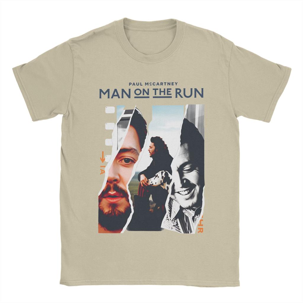 PaulsMcCartneys Unisex On The Run Unisex T Shirt Humor Tees Short Sleeve Crewneck TShirt Cotton Plus Size Clothes