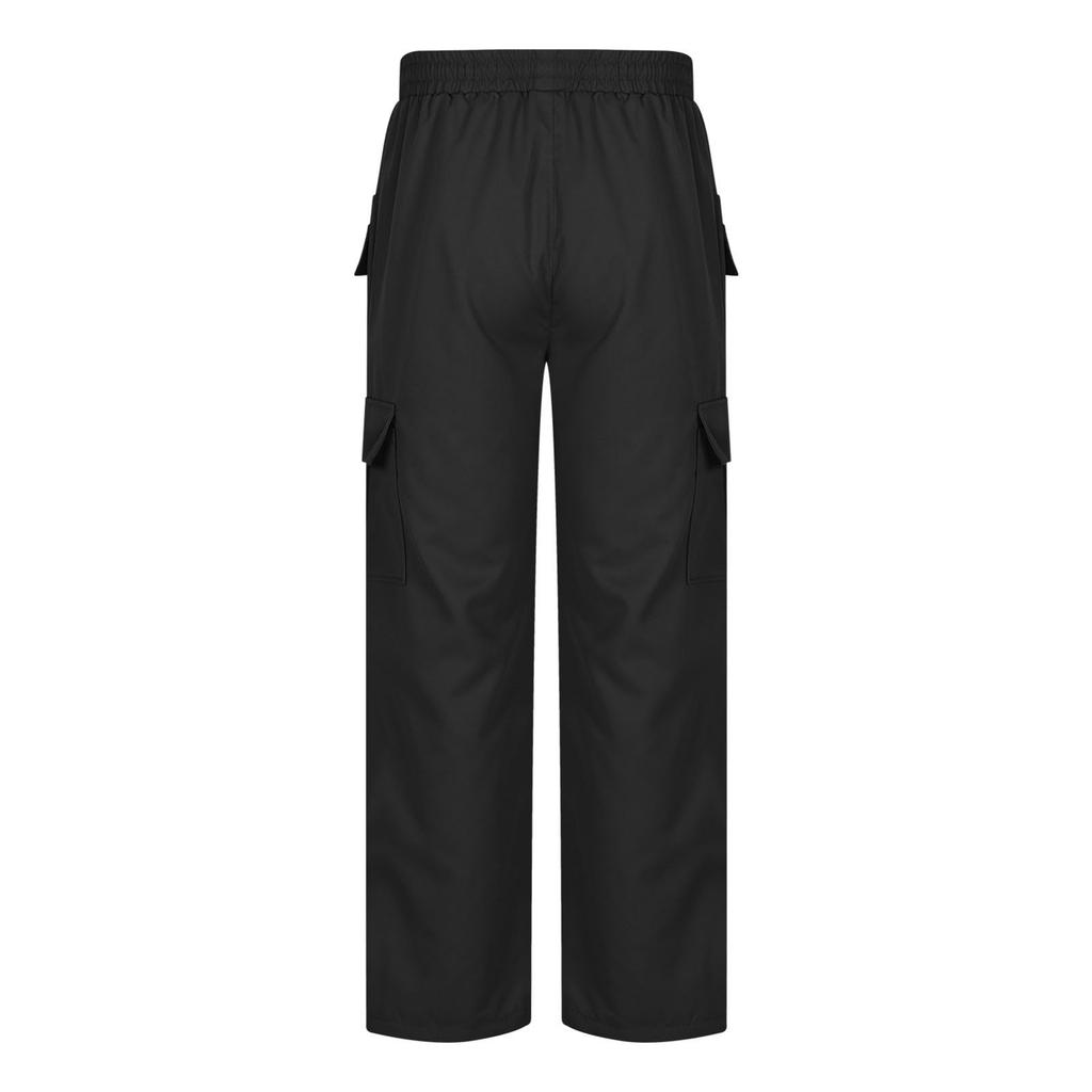 Men's Multi-Pocket Cargo Drawstring Pants, Loose Fit Casual Trousers