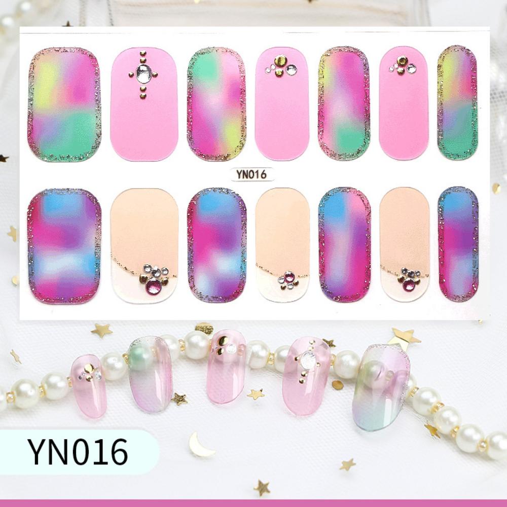 Whitening Three-dimensional Nail Sticker Full Sticker Waterproof Nail Patch Advanced Sense Simple Wind Nail Polish Glue
