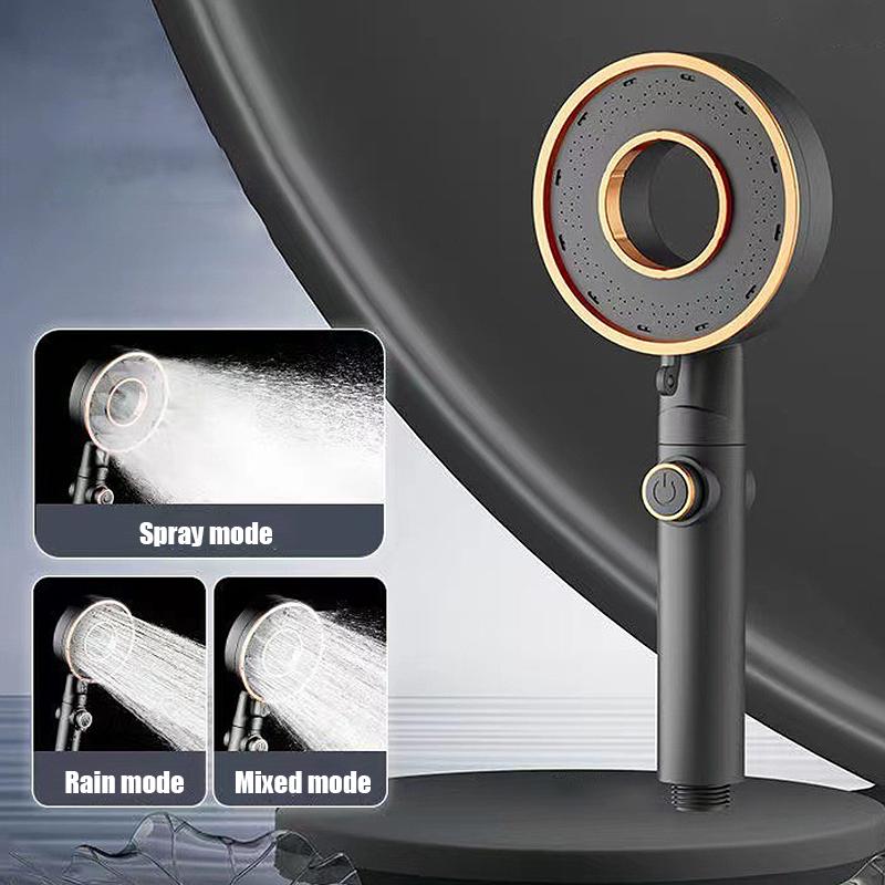 

Душевая головка высокого давления с 3 режимами, регулируемая, экономящая воду, остановка одним нажатием, распыление воды, большой расход, смеситель для душа, аксессуары для ванной комнаты